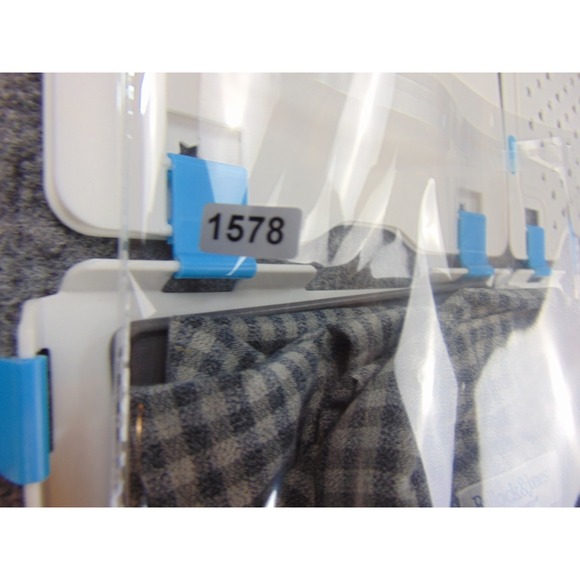 Bullock Jones Flannel Shirt Mens Large Gray Gingham Check Plaid Business Smart - Picture 8 of 8